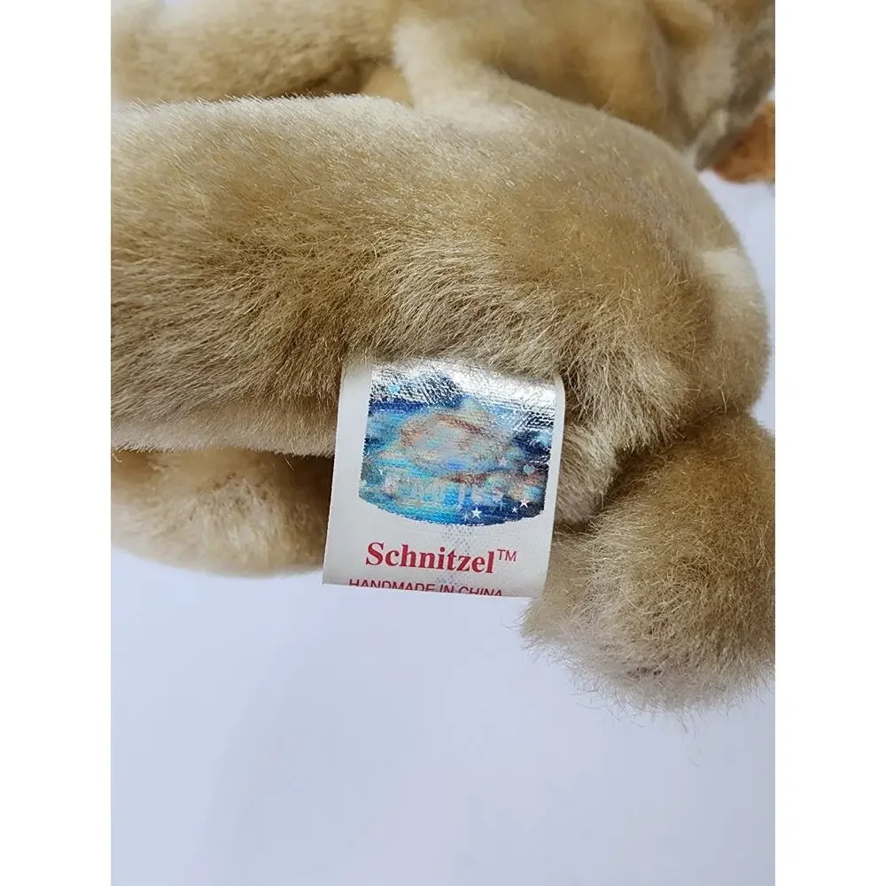 Ty 10 yr Beanie Baby Schnitzel the Dog Blonde Schnauzer Plush Stuffed Animal Toy